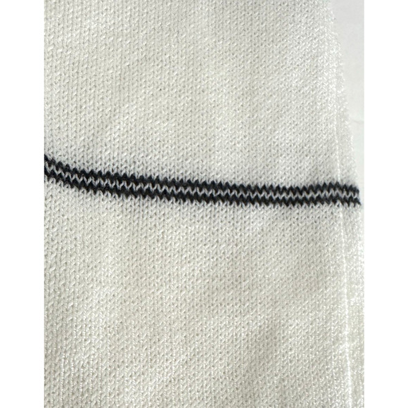 Eileen Fisher V-Neck Cardigan XL White Black Stripe Long-Sleeve Tencel Knit NWT - Picture 9 of 9